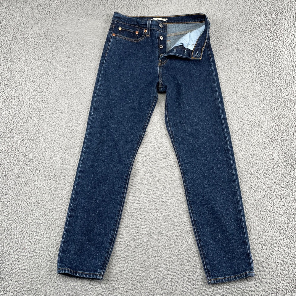 Levi's Jeans Womens 27 Blue Wedgie Straight High Rise Button Fly 22861-0076